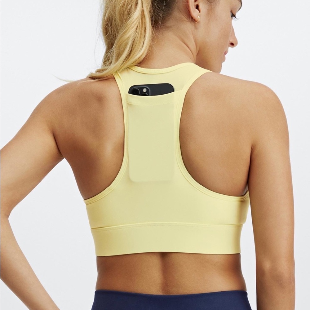 Fabletics yellow sports bra. Size medium